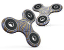 Gold Flaked Animal Blue Zebra Full-Body Fidget Spinner Skin-Kit