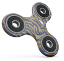 Gold Flaked Animal Blue Zebra Full-Body Fidget Spinner Skin-Kit
