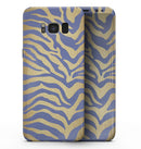 Gold Flaked Animal Blue Zebra - Samsung Galaxy S8 Full-Body Skin Kit