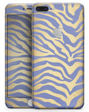 Gold Flaked Animal Blue Zebra - Skin-kit for the iPhone 8 or 8 Plus