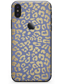 Gold Flaked Animal Blue - iPhone X Skin-Kit