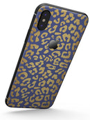 Gold Flaked Animal Blue - iPhone X Skin-Kit