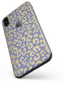 Gold Flaked Animal Blue - iPhone X Skin-Kit