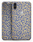Gold Flaked Animal Blue - iPhone X Skin-Kit