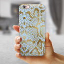 Gold Flaked Animal Laced iPhone 6/6s or 6/6s Plus 2-Piece Hybrid INK-Fuzed Case