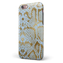 Gold Flaked Animal Laced iPhone 6/6s or 6/6s Plus 2-Piece Hybrid INK-Fuzed Case