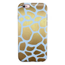 Gold Flaked Animal Light Blue iPhone 6/6s or 6/6s Plus 2-Piece Hybrid INK-Fuzed Case