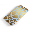 Gold Flaked Animal Light Blue iPhone 6/6s or 6/6s Plus 2-Piece Hybrid INK-Fuzed Case
