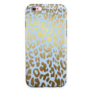 Gold Flaked Animal Light Blue 2 iPhone 6/6s or 6/6s Plus 2-Piece Hybrid INK-Fuzed Case