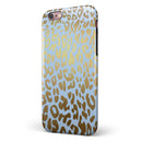 Gold Flaked Animal Light Blue 2 iPhone 6/6s or 6/6s Plus 2-Piece Hybrid INK-Fuzed Case