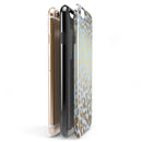 Gold Flaked Animal Light Blue 2 iPhone 6/6s or 6/6s Plus 2-Piece Hybrid INK-Fuzed Case