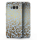 Gold Flaked Animal Light Blue 2 - Samsung Galaxy S8 Full-Body Skin Kit