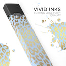 Gold Flaked Animal Light Blue 2 - Premium Decal Protective Skin-Wrap Sticker compatible with the Juul Labs vaping device