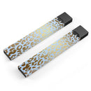 Gold Flaked Animal Light Blue 2 - Premium Decal Protective Skin-Wrap Sticker compatible with the Juul Labs vaping device