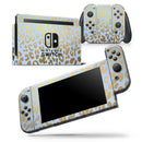 Gold Flaked Animal Light Blue 2 - Vinyl Skin Wrap for Nintendo Switch 2, OLED, Lite, Pro Controller, Wii & Classic Handhelds