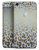 Gold Flaked Animal Light Blue 2 - Skin-kit for the iPhone 8 or 8 Plus