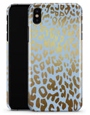 Gold Flaked Animal Light Blue 2 - iPhone X Clipit Case