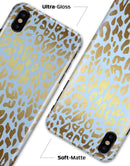 Gold Flaked Animal Light Blue 2 - iPhone X Clipit Case