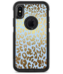 Gold Flaked Animal Light Blue 2 - iPhone X OtterBox Case & Skin Kits