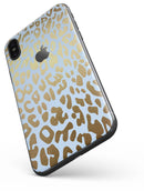Gold Flaked Animal Light Blue 2 - iPhone X Skin-Kit