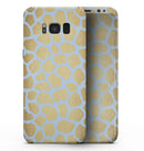 Gold Flaked Animal Light Blue 3 - Samsung Galaxy S8 Full-Body Skin Kit