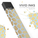 Gold Flaked Animal Light Blue 3 - Premium Decal Protective Skin-Wrap Sticker compatible with the Juul Labs vaping device
