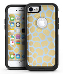 Gold Flaked Animal Light Blue 3 - iPhone 7 or 7 Plus Commuter Case Skin Kit