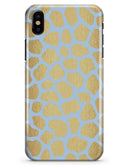 Gold Flaked Animal Light Blue 3 - iPhone X Clipit Case