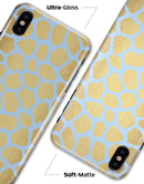 Gold Flaked Animal Light Blue 3 - iPhone X Clipit Case