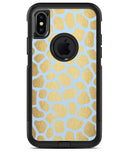 Gold Flaked Animal Light Blue 3 - iPhone X OtterBox Case & Skin Kits