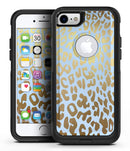 Gold Flaked Animal Light Blue 4 - iPhone 7 or 8 OtterBox Case & Skin Kits