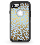 Gold Flaked Animal Light Blue 4 - iPhone 7 or 8 OtterBox Case & Skin Kits