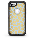 Gold Flaked Animal Light Blue 5 - iPhone 7 or 8 OtterBox Case & Skin Kits