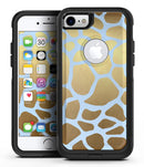 Gold Flaked Animal Light Blue 6 - iPhone 7 or 8 OtterBox Case & Skin Kits