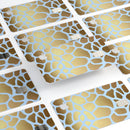 Gold Flaked Animal Light Blue - Premium Protective Decal Skin-Kit for the Apple Credit Card