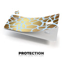 Gold Flaked Animal Light Blue - Premium Protective Decal Skin-Kit for the Apple Credit Card