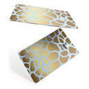 Gold Flaked Animal Light Blue - Premium Protective Decal Skin-Kit for the Apple Credit Card