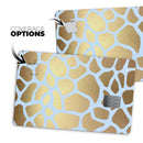 Gold Flaked Animal Light Blue - Premium Protective Decal Skin-Kit for the Apple Credit Card