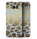Gold Flaked Animal Light Blue - Samsung Galaxy S8 Full-Body Skin Kit