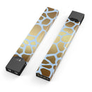 Gold Flaked Animal Light Blue - Premium Decal Protective Skin-Wrap Sticker compatible with the Juul Labs vaping device