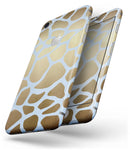 Gold Flaked Animal Light Blue - Skin-kit for the iPhone 8 or 8 Plus