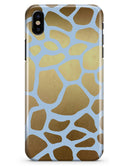 Gold Flaked Animal Light Blue - iPhone X Clipit Case