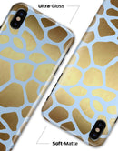 Gold Flaked Animal Light Blue - iPhone X Clipit Case