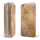 Gold Flaked Animal Pink iPhone 6/6s or 6/6s Plus 2-Piece Hybrid INK-Fuzed Case