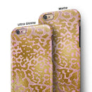 Gold Flaked Animal Pink iPhone 6/6s or 6/6s Plus 2-Piece Hybrid INK-Fuzed Case