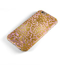 Gold Flaked Animal Pink iPhone 6/6s or 6/6s Plus 2-Piece Hybrid INK-Fuzed Case