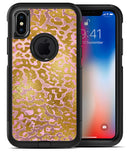 Gold Flaked Animal Pink 2 - iPhone X OtterBox Case & Skin Kits