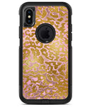 Gold Flaked Animal Pink 2 - iPhone X OtterBox Case & Skin Kits