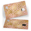 Gold Flaked Animal Pink - Premium Protective Decal Skin-Kit for the Apple Credit Card