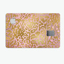 Gold Flaked Animal Pink - Premium Protective Decal Skin-Kit for the Apple Credit Card